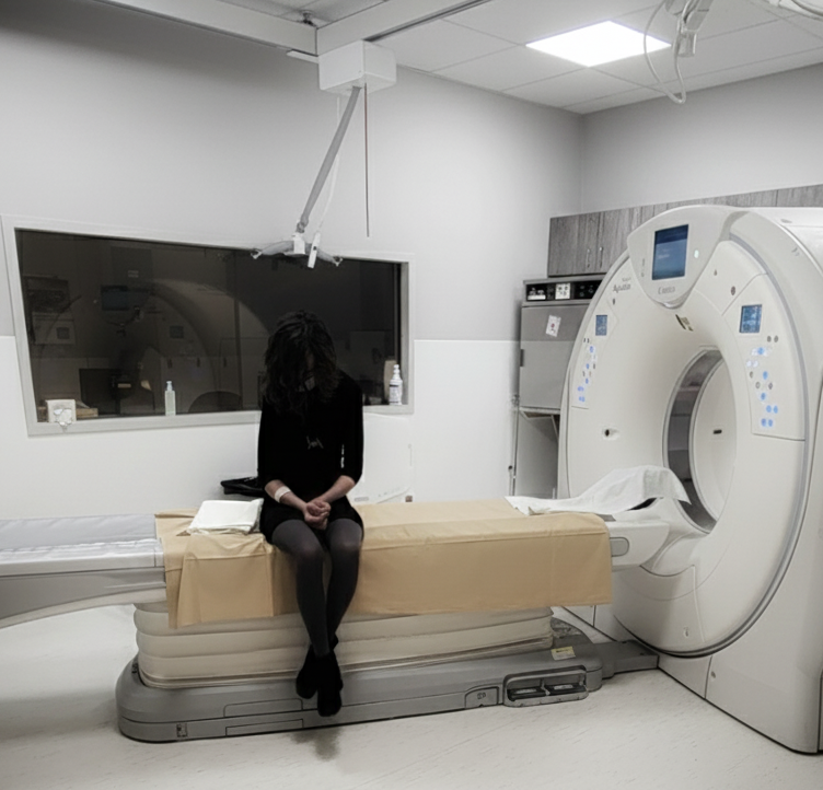 Sitting at the MRI machine during the search for answers